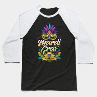 Mardi Gras New Orleans Baseball T-Shirt